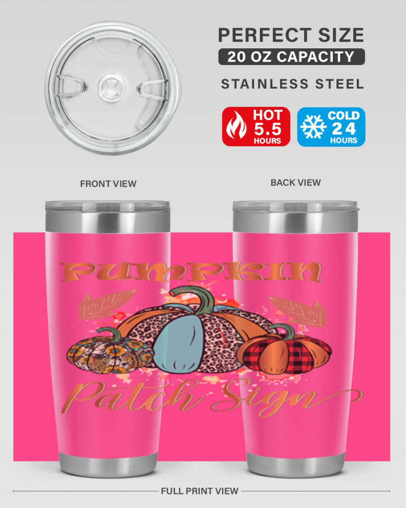 Pumpkin Patch Sign 530#- fall- Tumbler