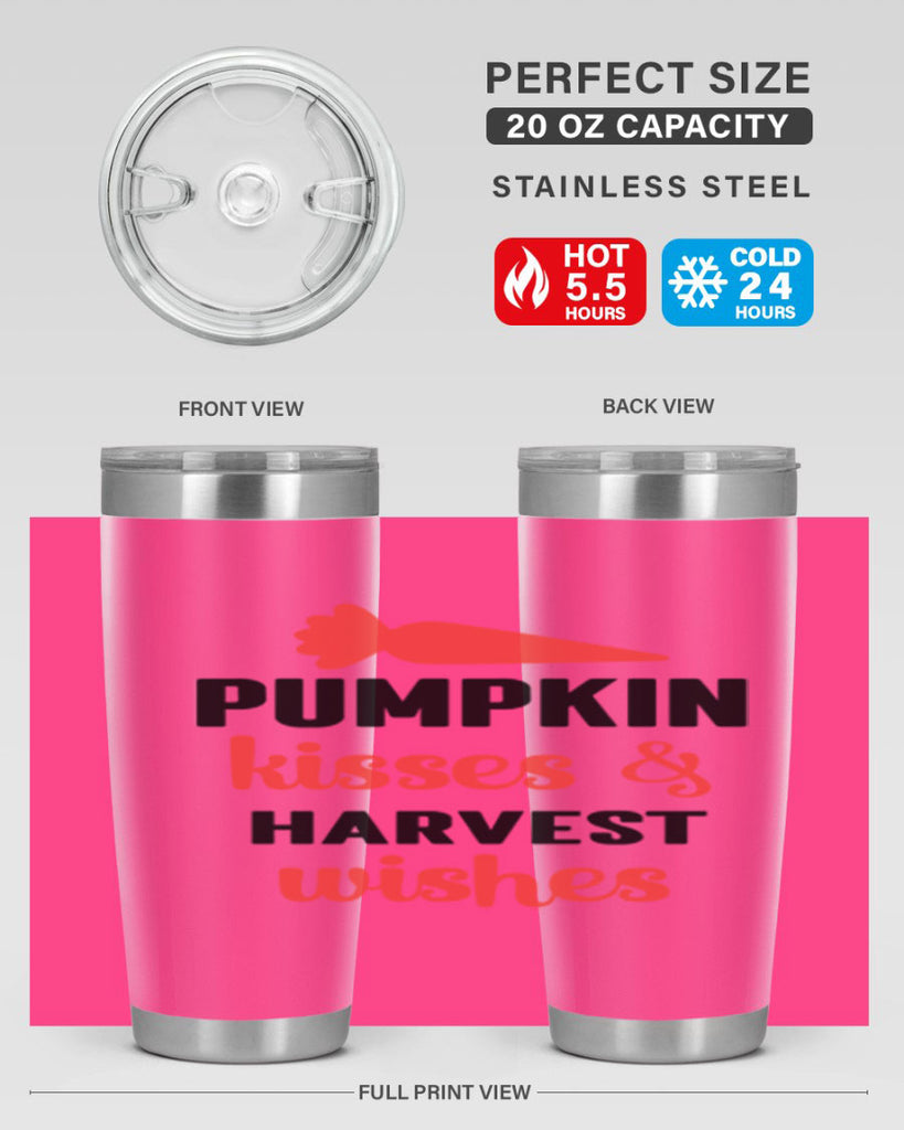 Pumpkin kisses harvest wishes 524#- fall- Tumbler