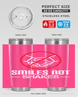 SMILES NOT SHAKES Style 23#- corona virus- Cotton Tank