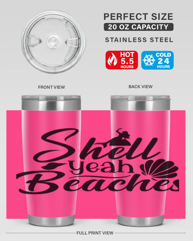 Shell Yeah Beaches 589#- mermaid- Tumbler