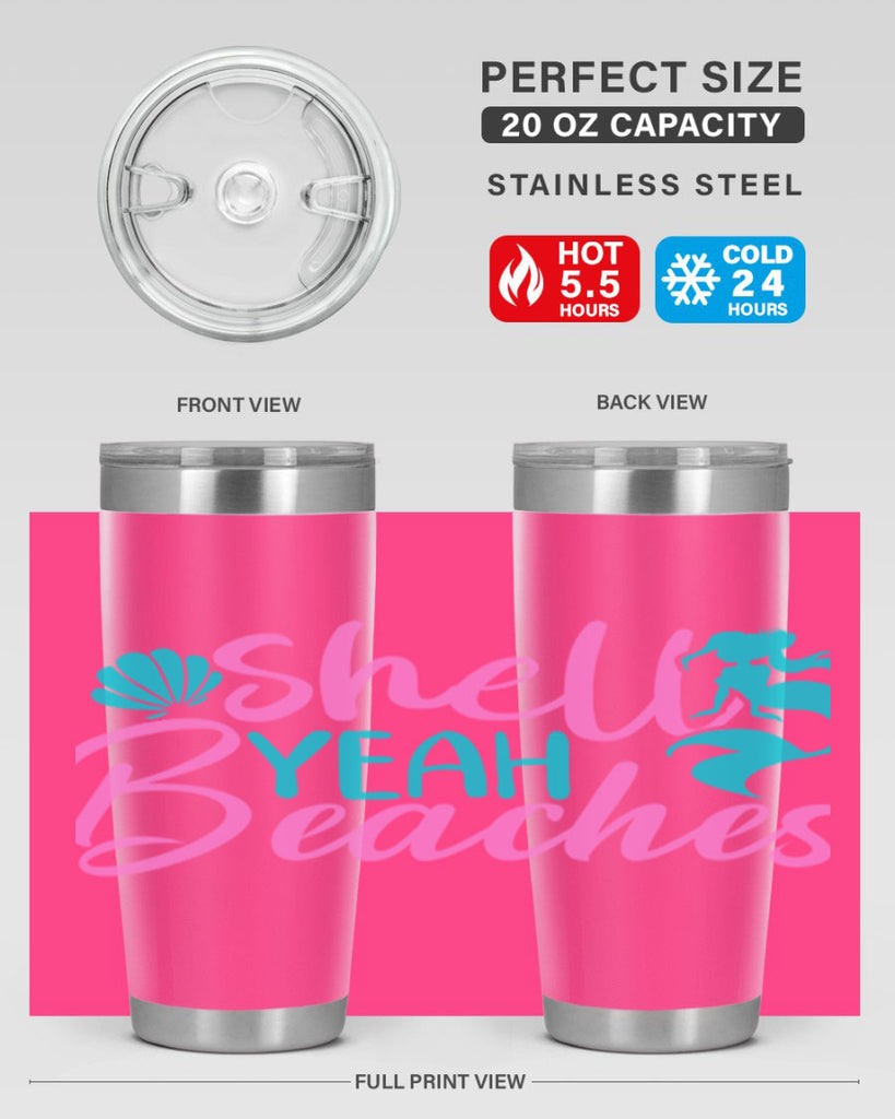 Shell Yeah Beaches 590#- mermaid- Tumbler