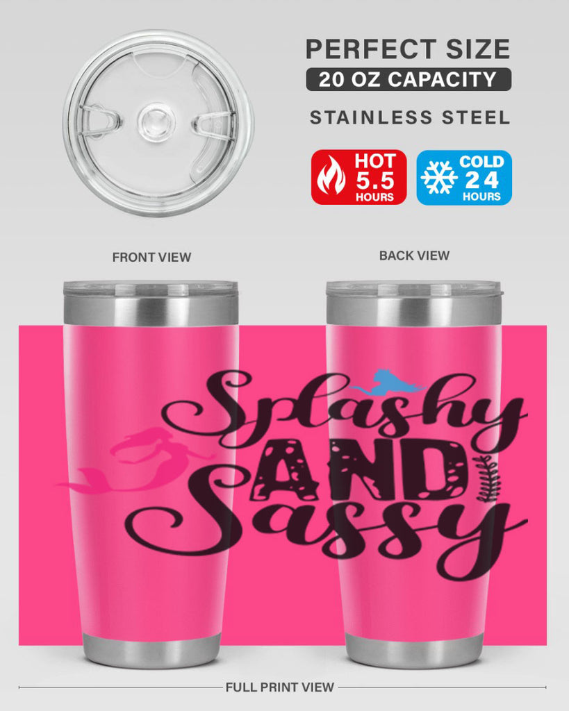 Splashy and Sassy 624#- mermaid- Tumbler