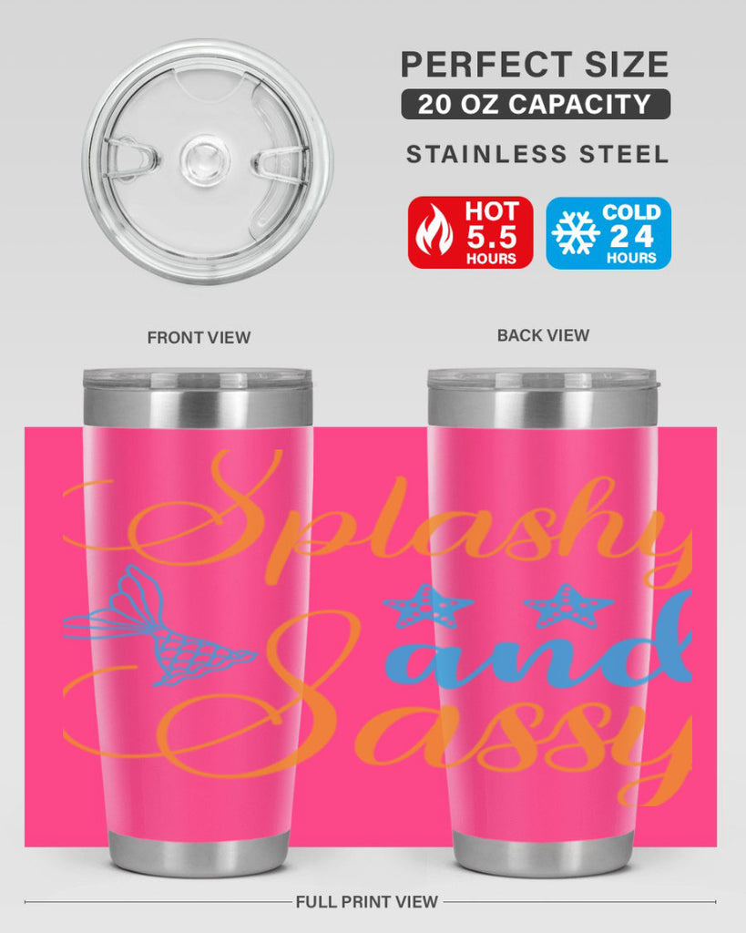 Splashy and Sassy Design 625#- mermaid- Tumbler