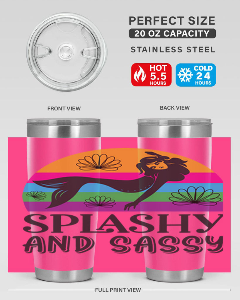 Splashy and sassy 623#- mermaid- Tumbler