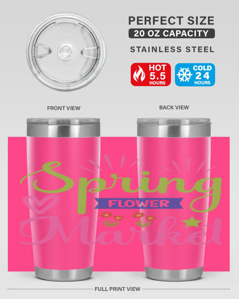 Spring Flower Market  487#- spring- Tumbler