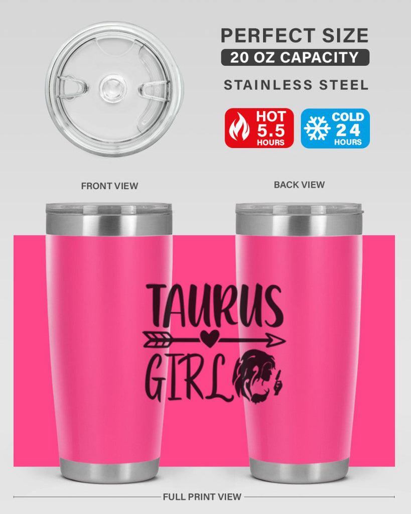 Taurus girl 498#- zodiac- Tumbler