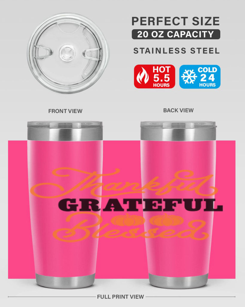 Thankful Grateful Blessed 604#- fall- Tumbler