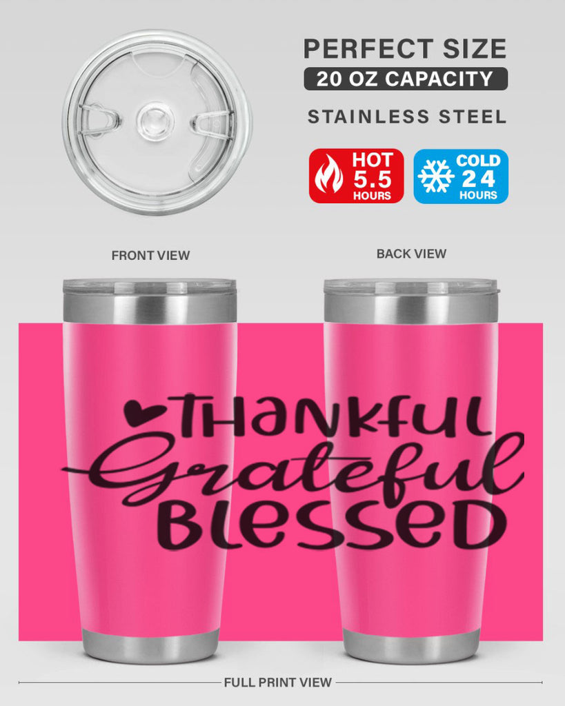Thankful Grateful Blessed 605#- fall- Tumbler