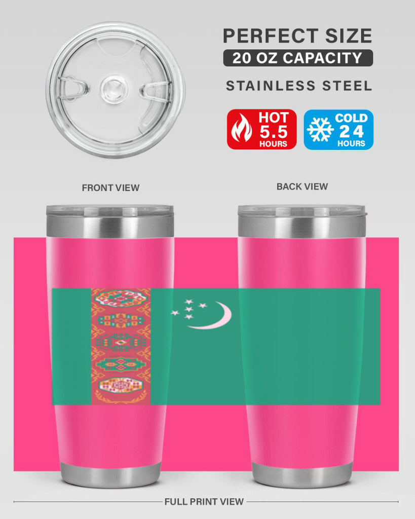 Turkmenistan 16#- world flags- Tumbler