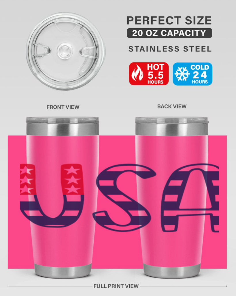 USA Style 184#- Fourt Of July- Tumbler