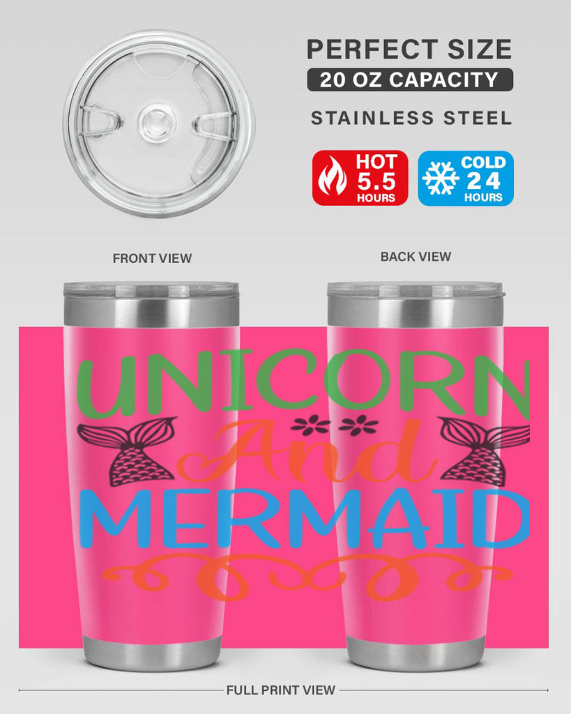 Unicorn And Mermaid 659#- mermaid- Tumbler