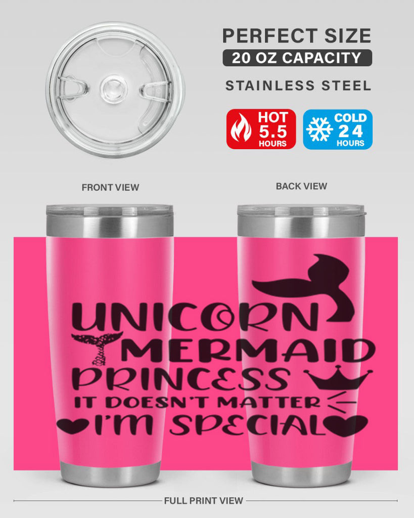 Unicorn Mermaid princess it doesnt 662#- mermaid- Tumbler