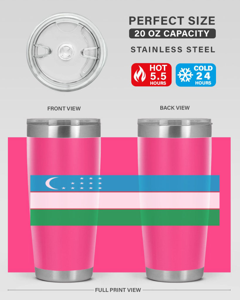 Uzbekistan 8#- world flags- Tumbler
