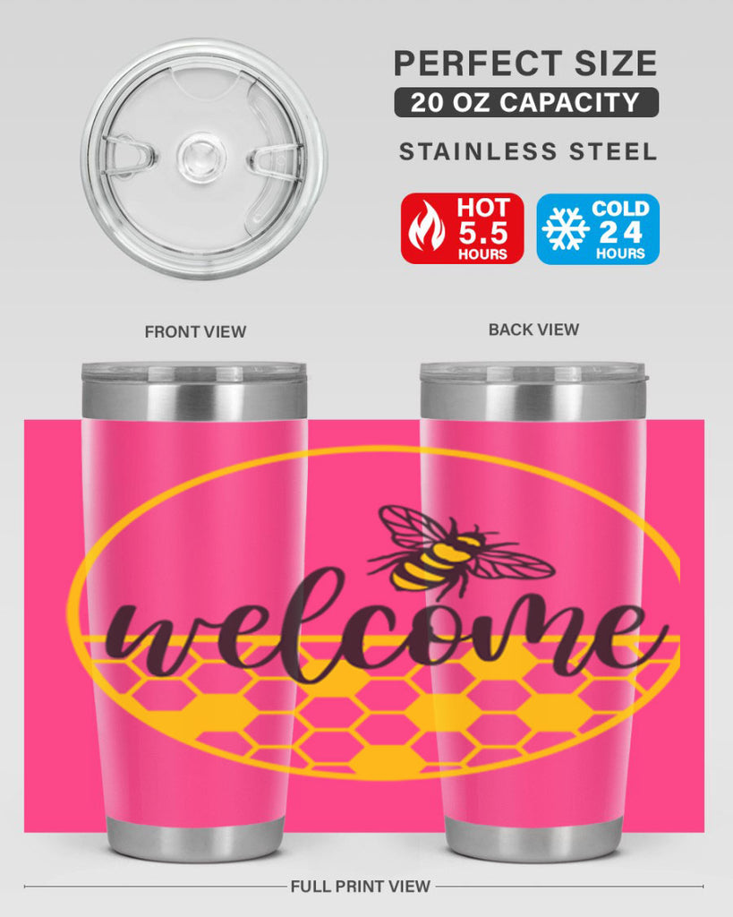 Welcome Bee and hive567#- spring- Tumbler