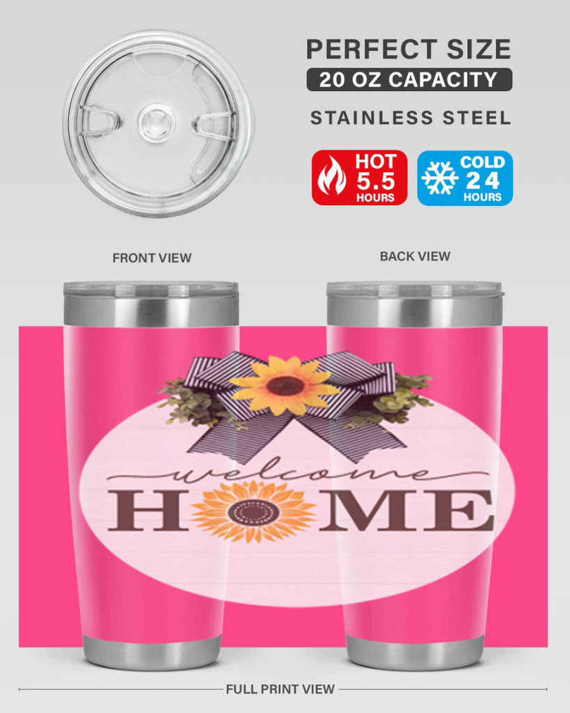 Welcome Home sunflower Mockup572#- spring- Tumbler