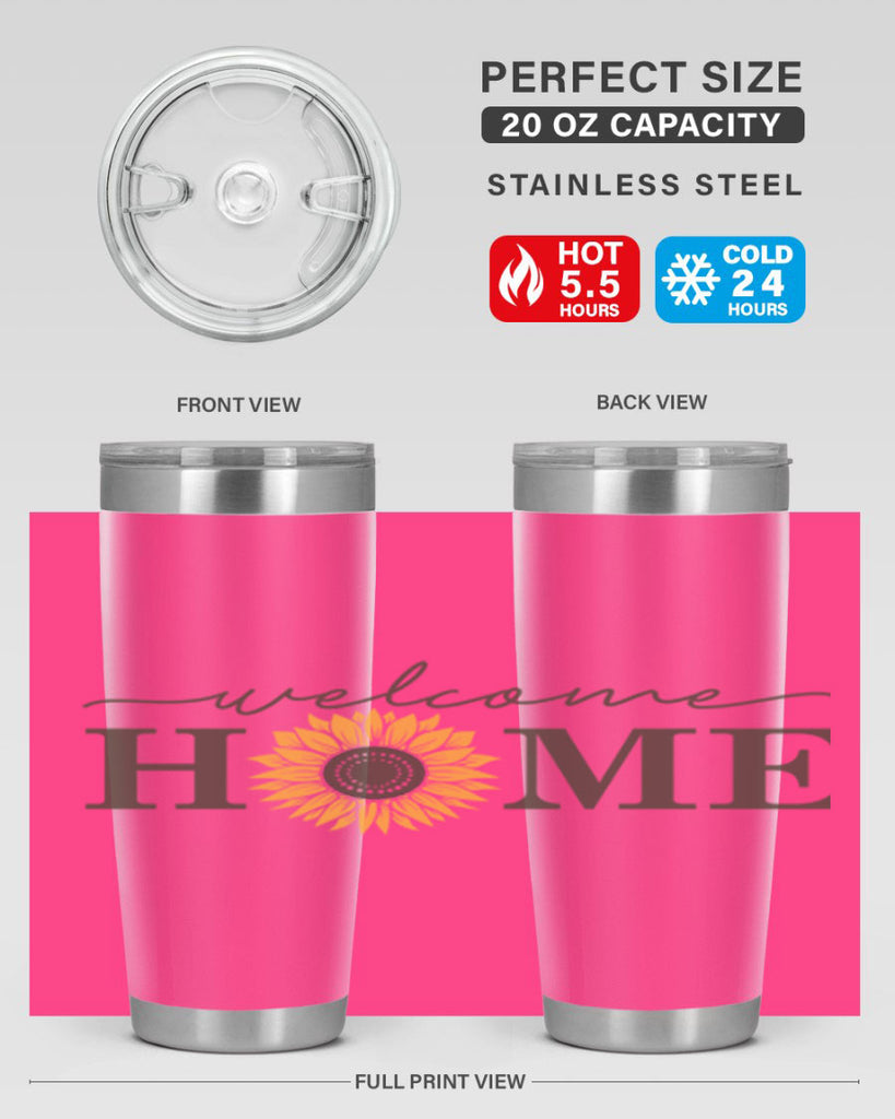 Welcome Home sunflower573#- spring- Tumbler