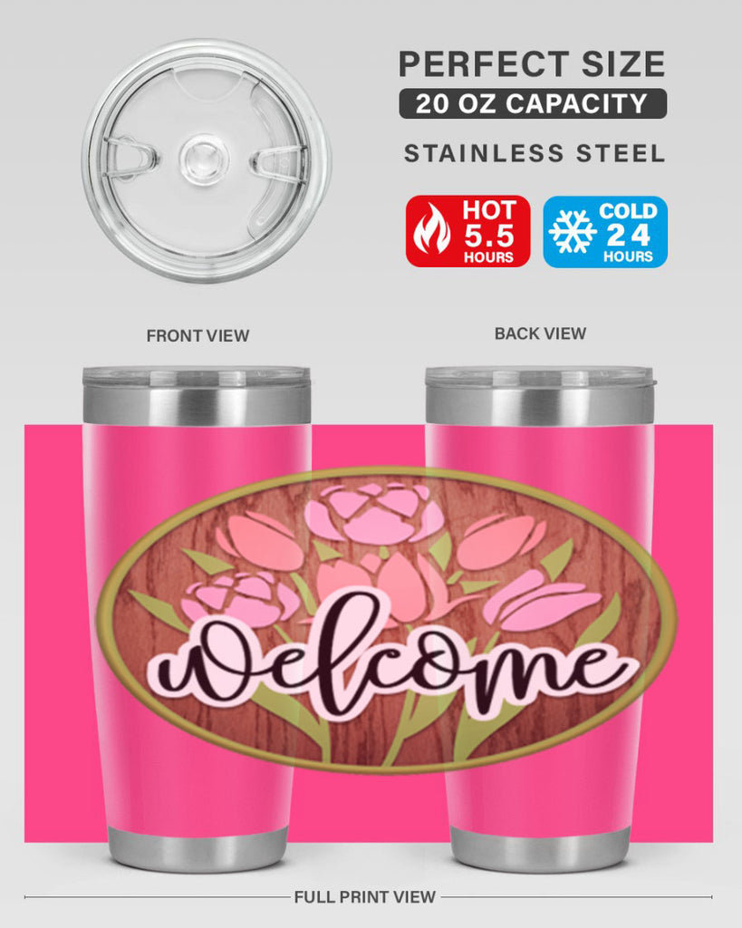 Welcome flowers bouquet Mockup570#- spring- Tumbler