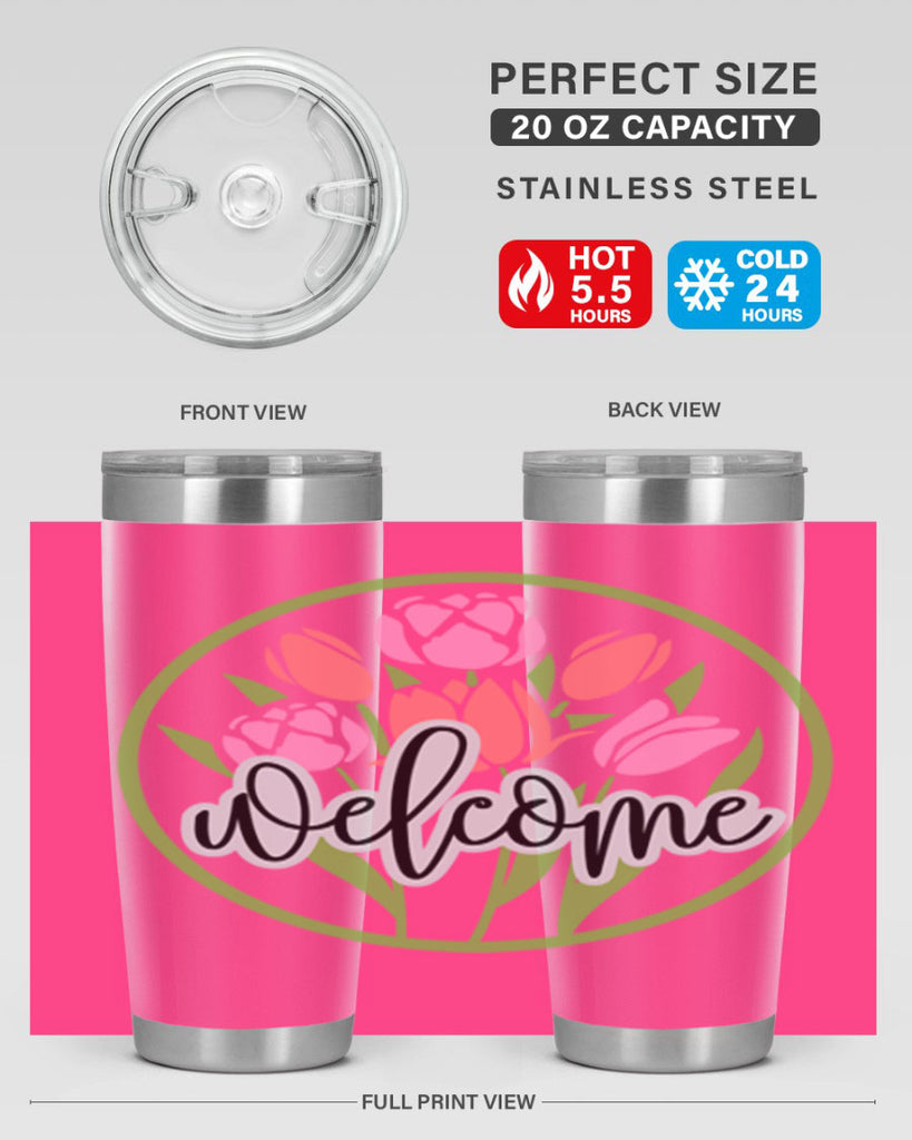 Welcome flowers bouquet571#- spring- Tumbler