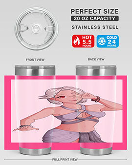 White hair girl wearing summer outfit 40#- anime- Tumbler