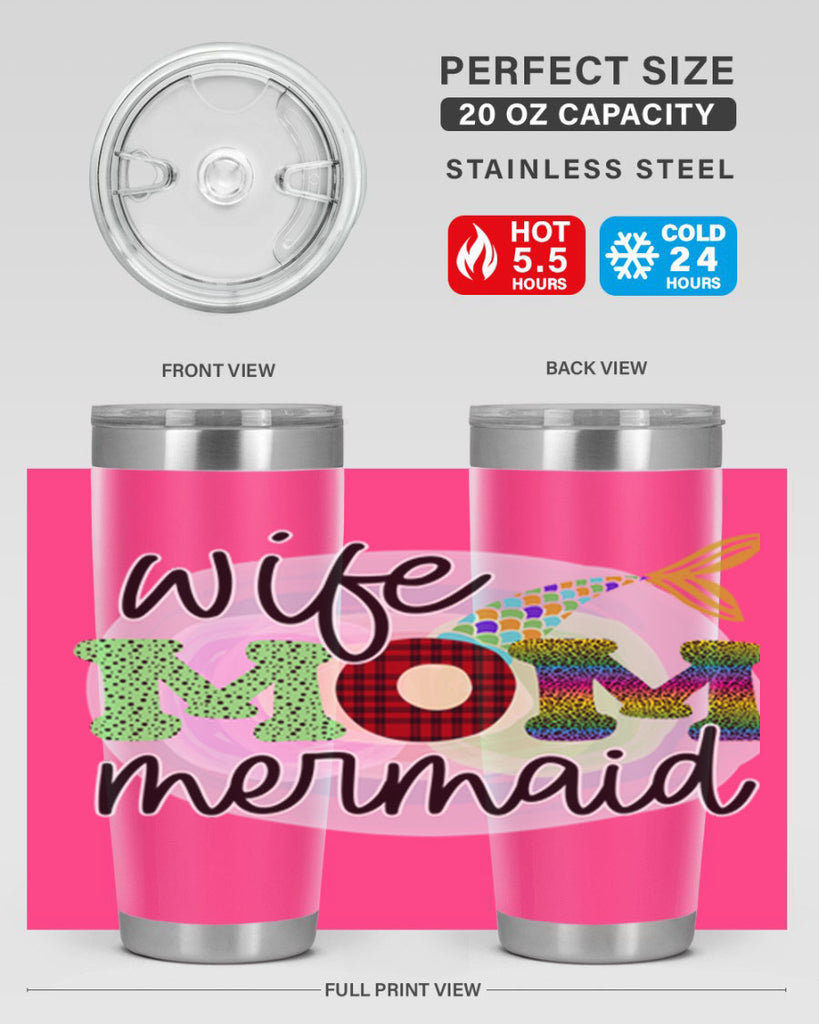 Wife Mom Mermaid 674#- mermaid- Tumbler