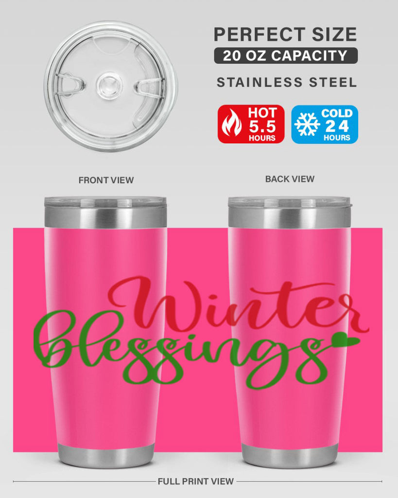 Winter Blessings 492#- winter- Tumbler