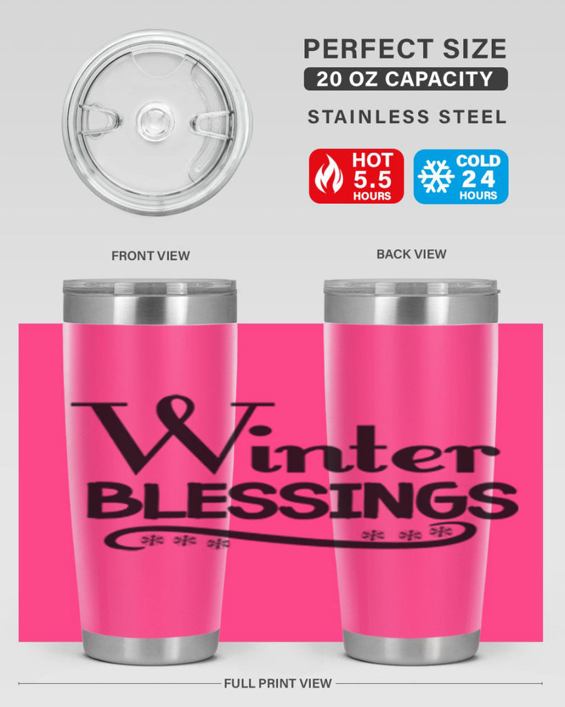 Winter Blessings 493#- winter- Tumbler