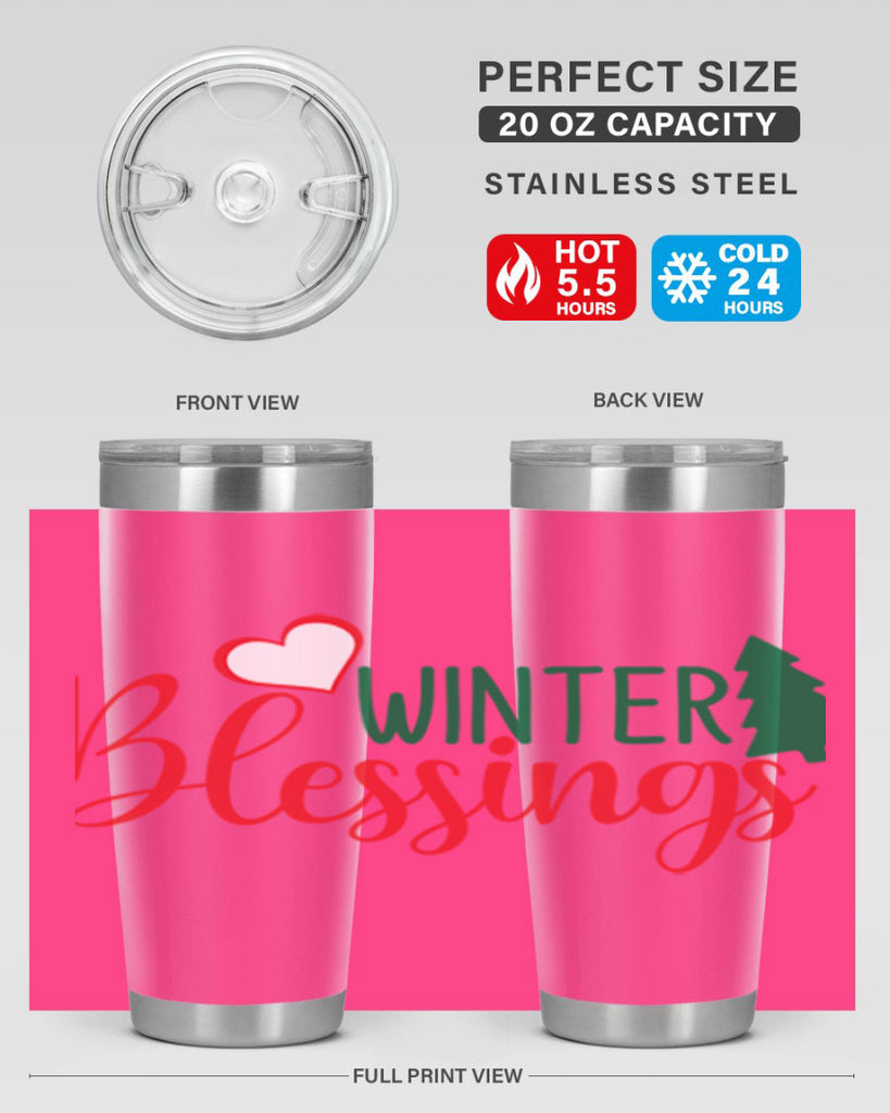 Winter Blessings 546#- winter- Tumbler