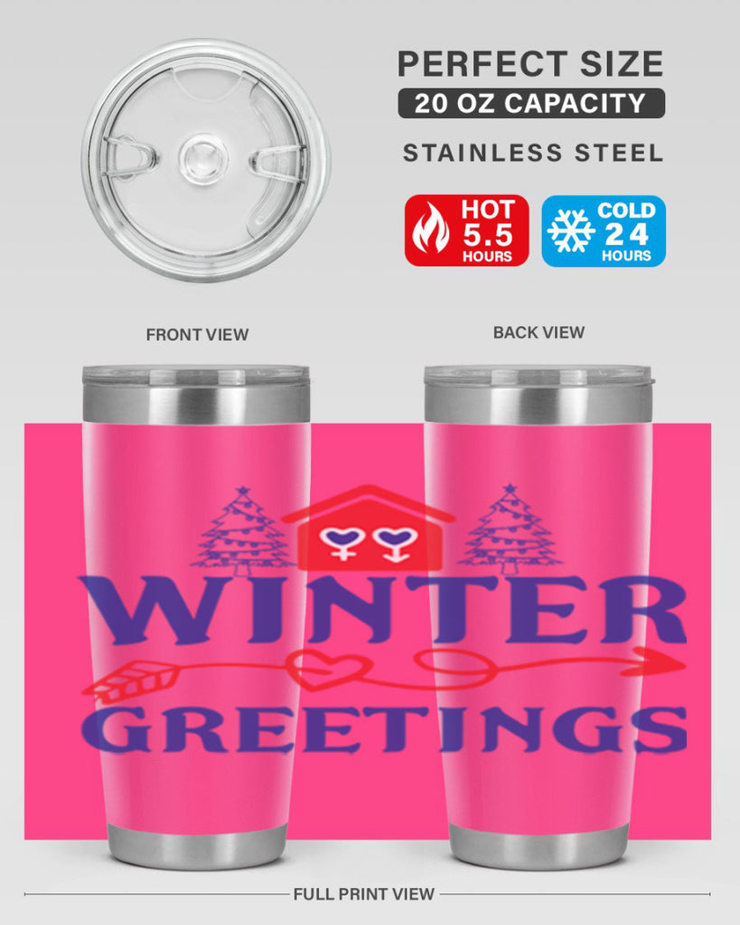 Winter Greetings 551#- winter- Tumbler