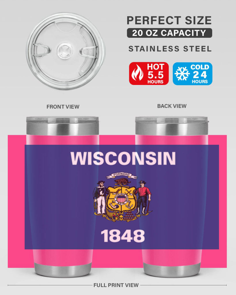 Wisconsin 2#- stateflags- Tumbler