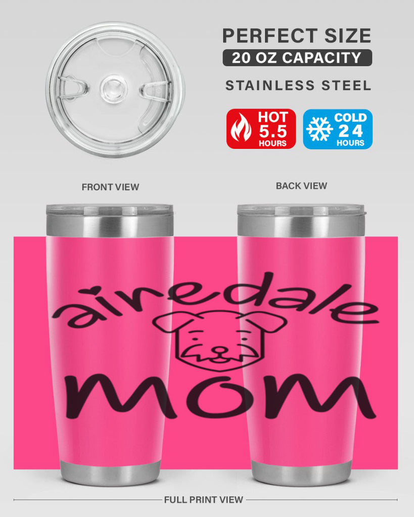 airedale mom 224#- mom- Tumbler