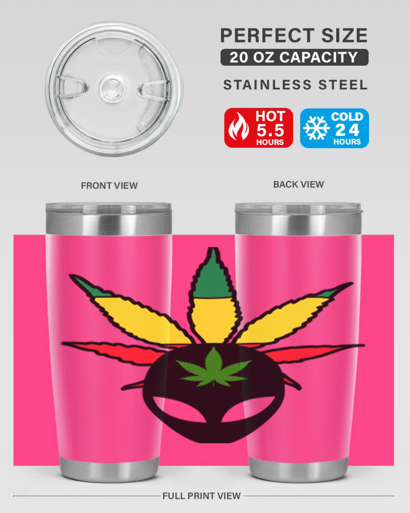 alien cannabis 10#- marijuana- Tumbler