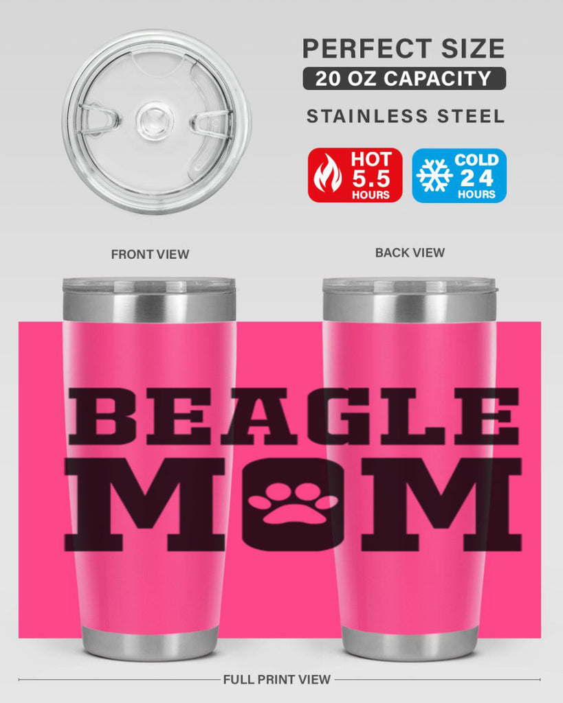 beagle mom 215#- mom- Tumbler