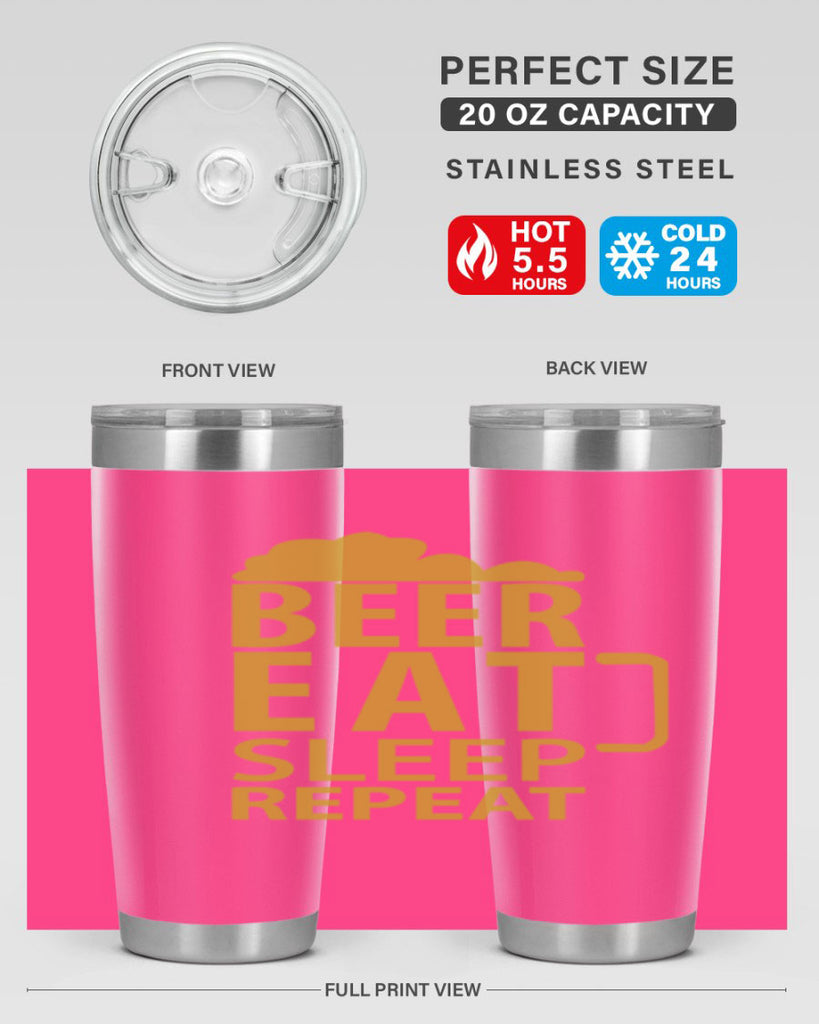 beer eat sleep 109#- beer- Tumbler