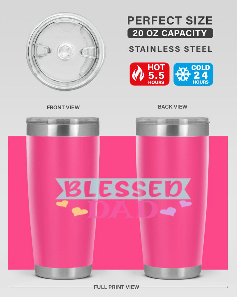 blessed dad 37#- dad- Tumbler