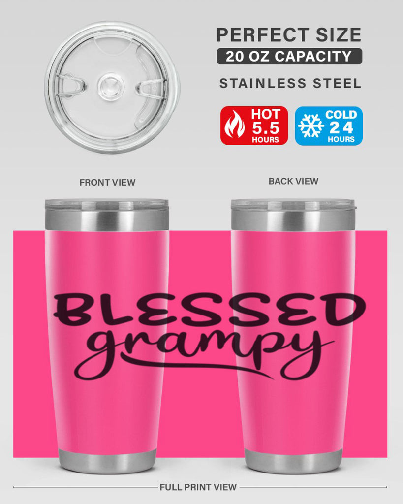 blessed grampy 77#- grandpa - papa- Tumbler