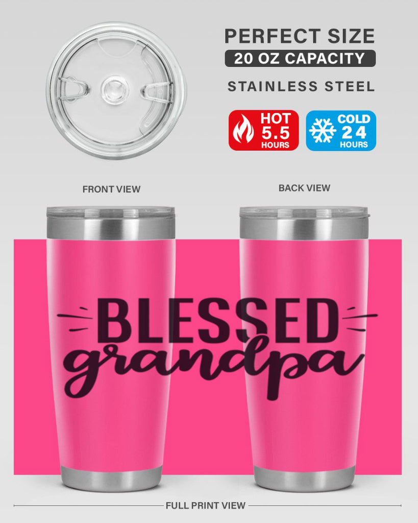 blessed grandpa 74#- grandpa - papa- Tumbler