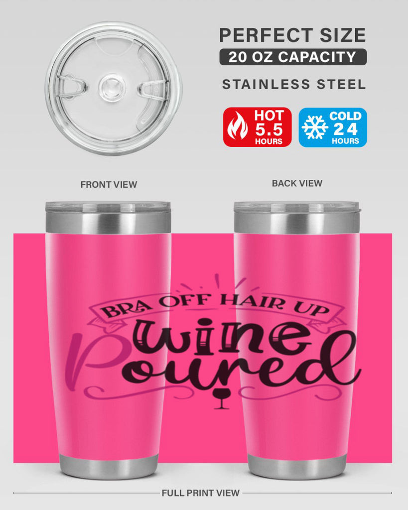 bra off hair up wine poured 206#- wine- Tumbler