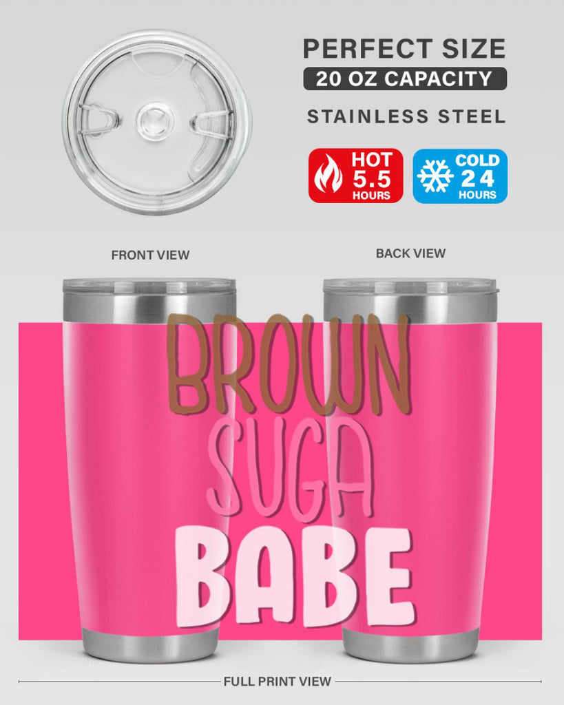 brown suga babe 190#- black words phrases- Cotton Tank