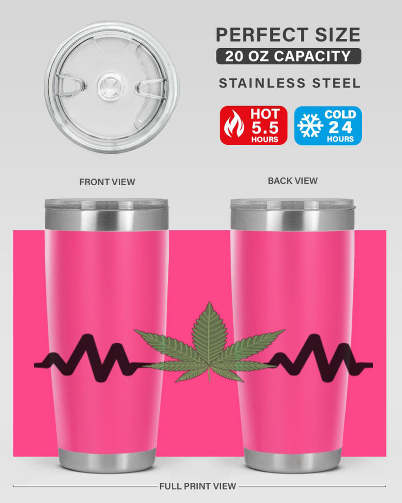 cannabis heartbeat 46#- marijuana- Tumbler