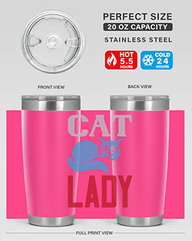 cat lady Style 31#- cat- Tumbler