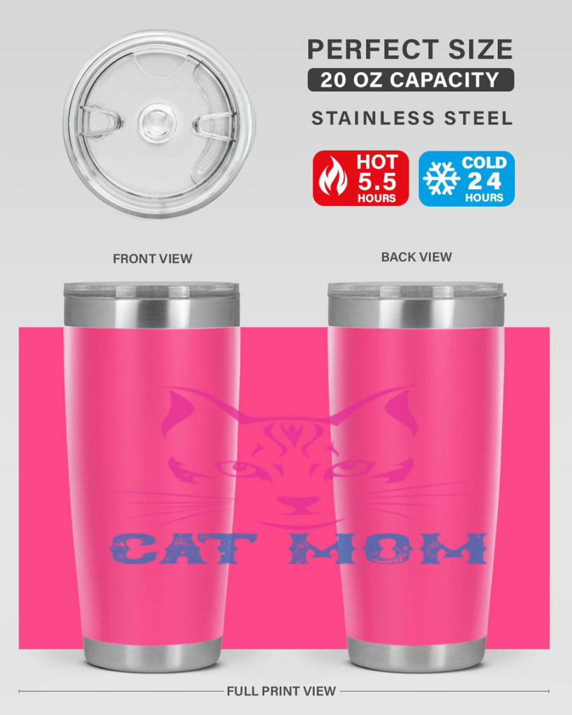 cat mom 195#- mom- Tumbler