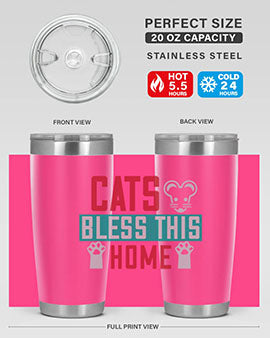cats bless this home Style 36#- cat- Tumbler