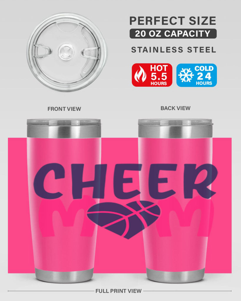 cheer mom 1746#- cheer- Tumbler