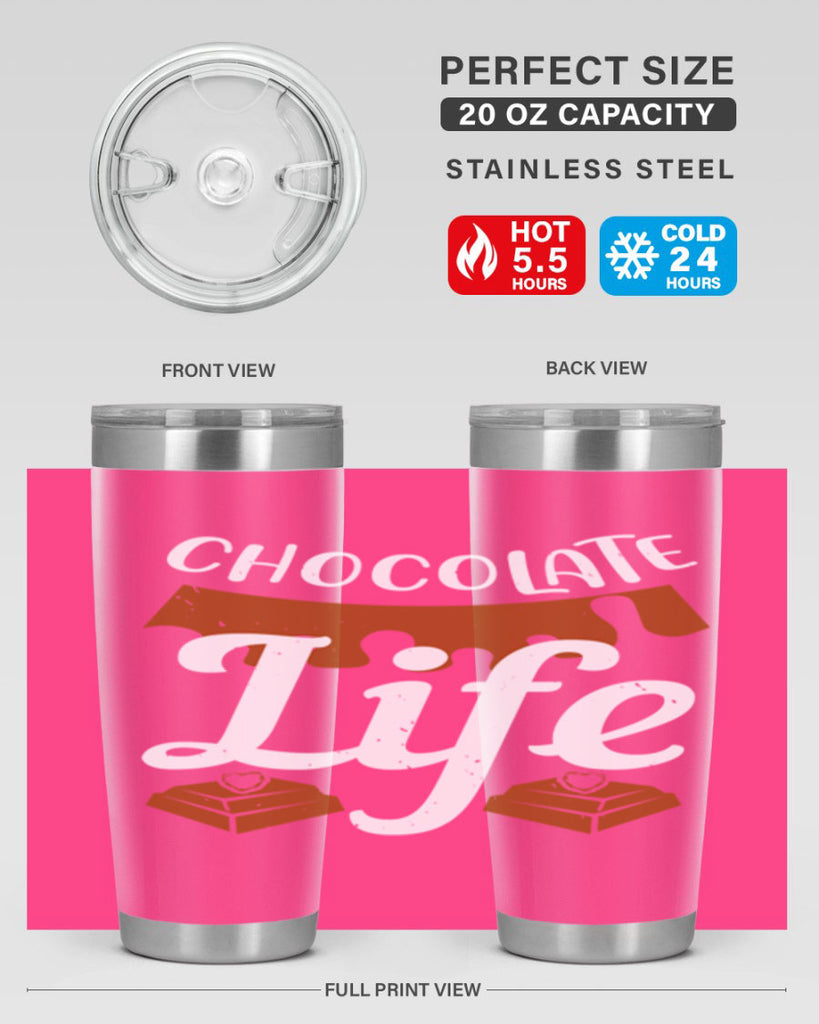 chocolate life 45#- chocolate- Tumbler