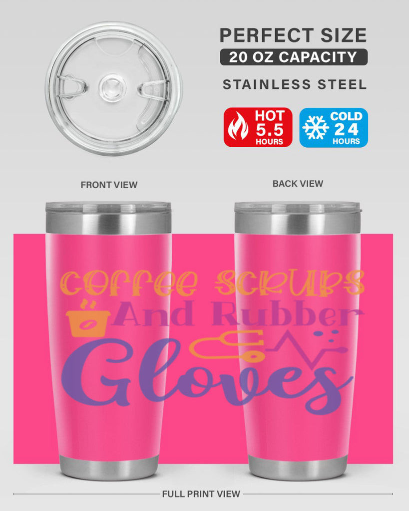 coffee scrubs and rubber gloves Style Style 211#- nurse- tumbler