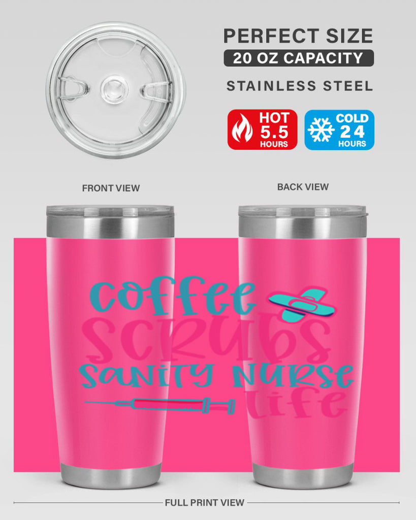 coffee scrubs sanity nurse life Style Style 207#- nurse- tumbler