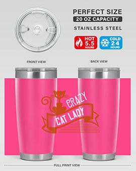 crazy cat lady Style 43#- cat- Tumbler