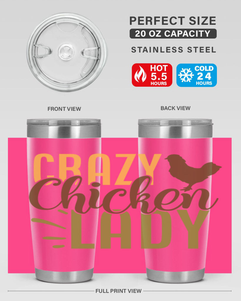 crazy chicken lady 18#- farming and gardening- Tumbler