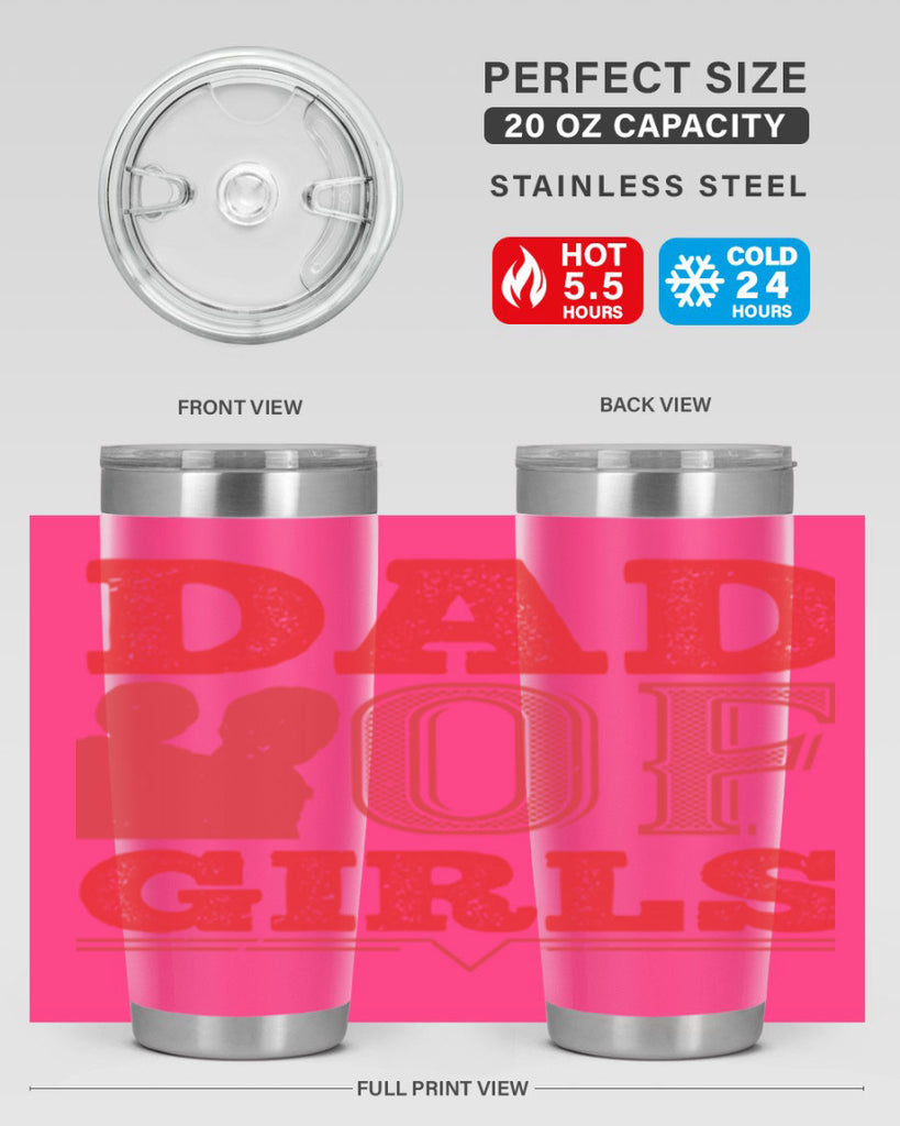 dad of girls 269#- fathers day- Tumbler