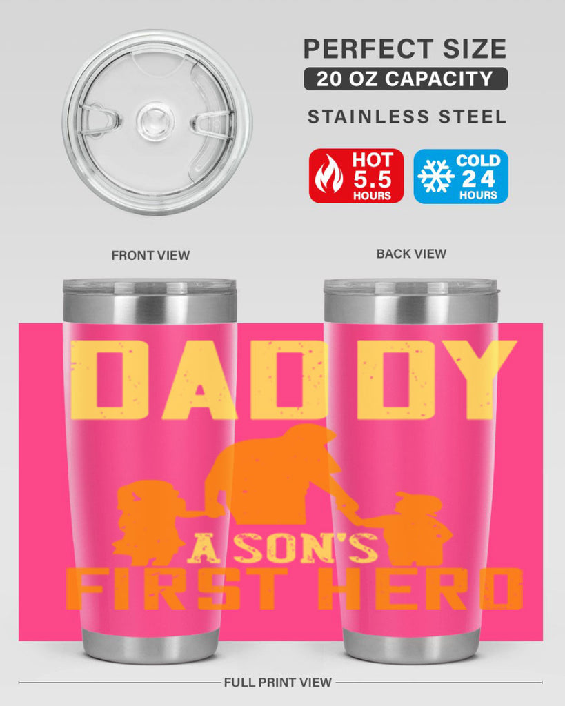 daddy a sons first hero 249#- fathers day- Tumbler
